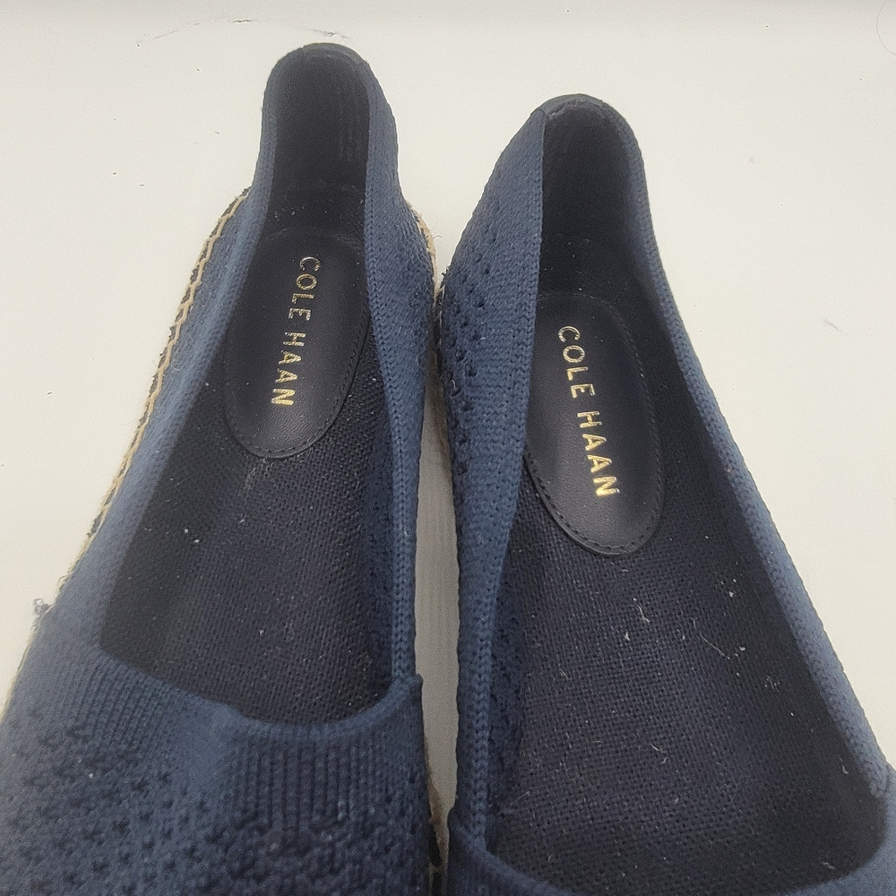 Cole Haan Navy Blue Espadrille Flats - Picture 7 of 11